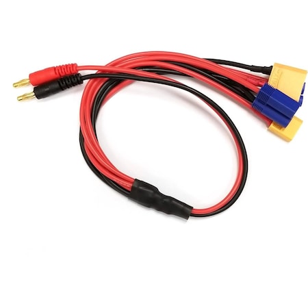 Racers Edge 4-Function Charge Adapter to Male 4 mm Bullets for XT60, XT90, EC3, EC5 RCE1661